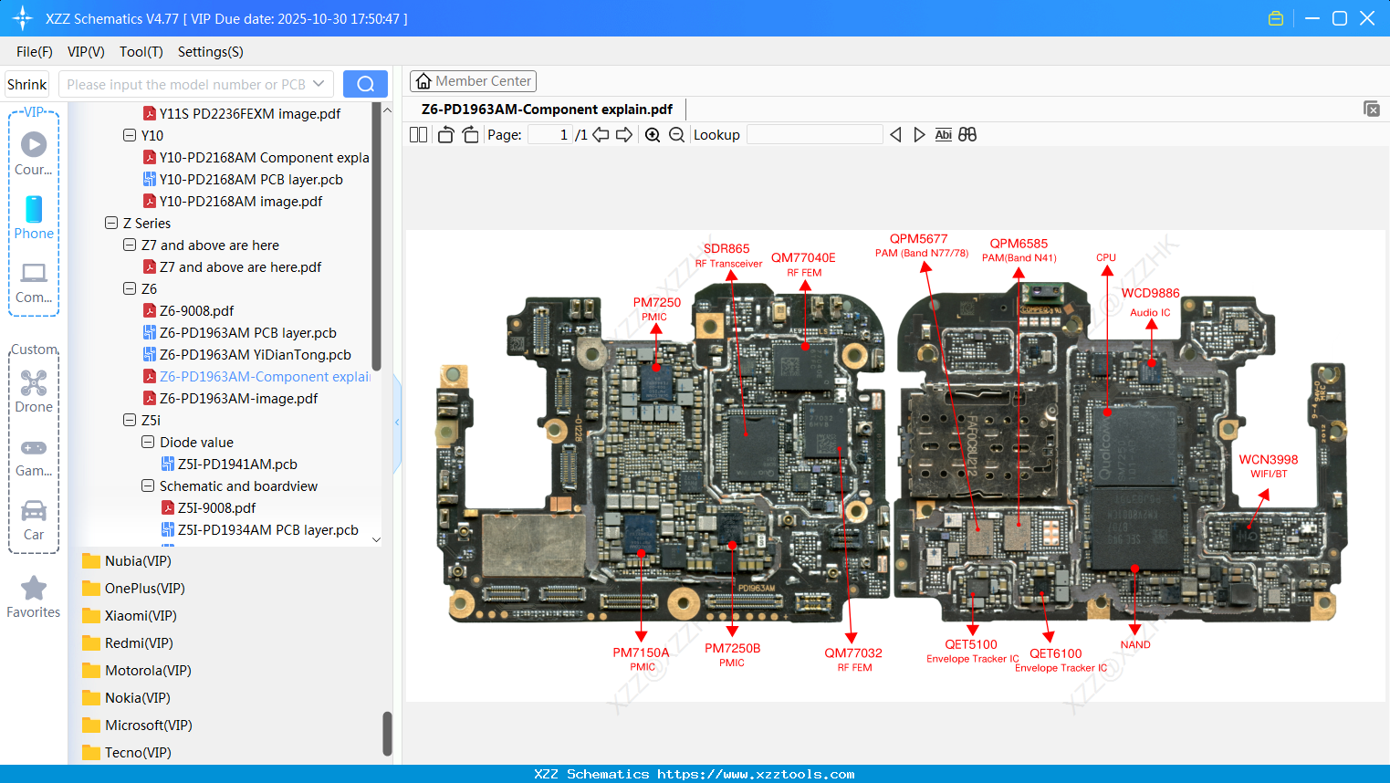 VIVO Z6-PD1963AM-Component Explain